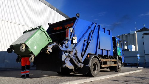 Smart skip technology monitoring waste levels in Wimbledon