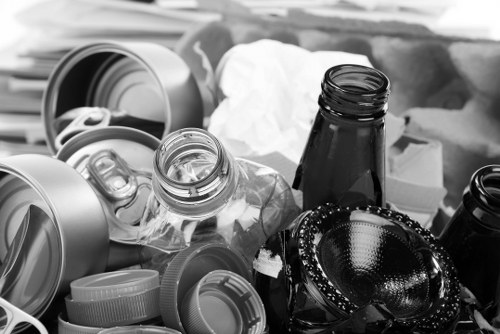 Construction site with a builders skip in Wimbledon