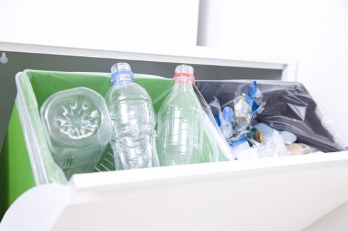 Recyclable materials sorted on a site
